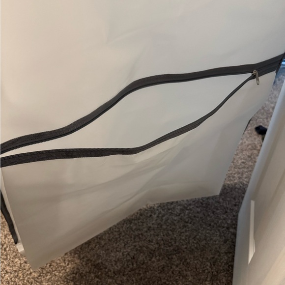 David's Bridal White and Gray Travel Garment Bag - Picture 7 of 7